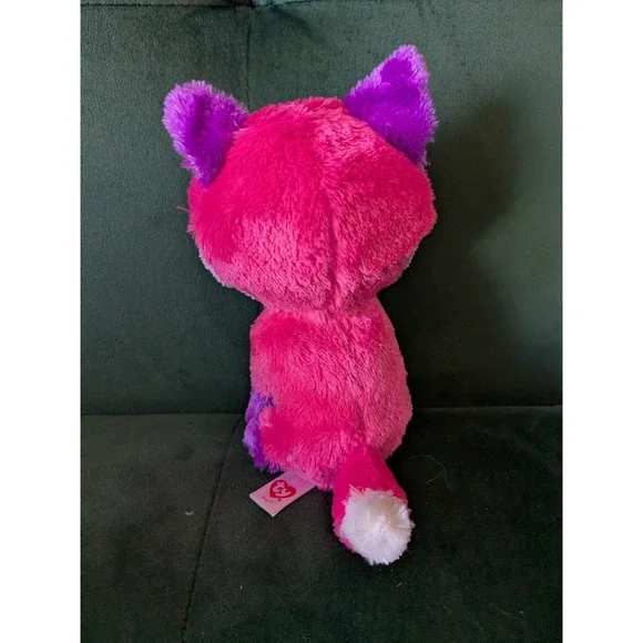 Ty Beanie Boos JOEY Pink Purple Fox Plush Glitter Eyes Claires Exclusive 6'' - Picture 3 of 7